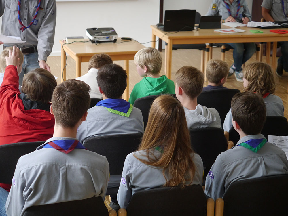 Pfadfinder-Versammlung