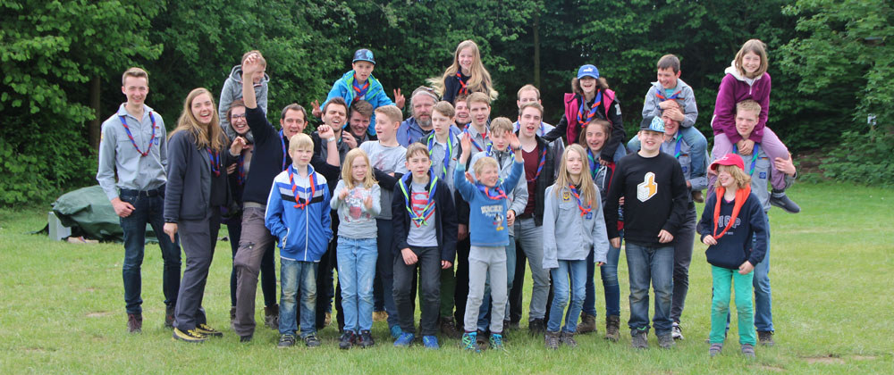 Pfadfinder-Gruppe auf dem Pfingstlager