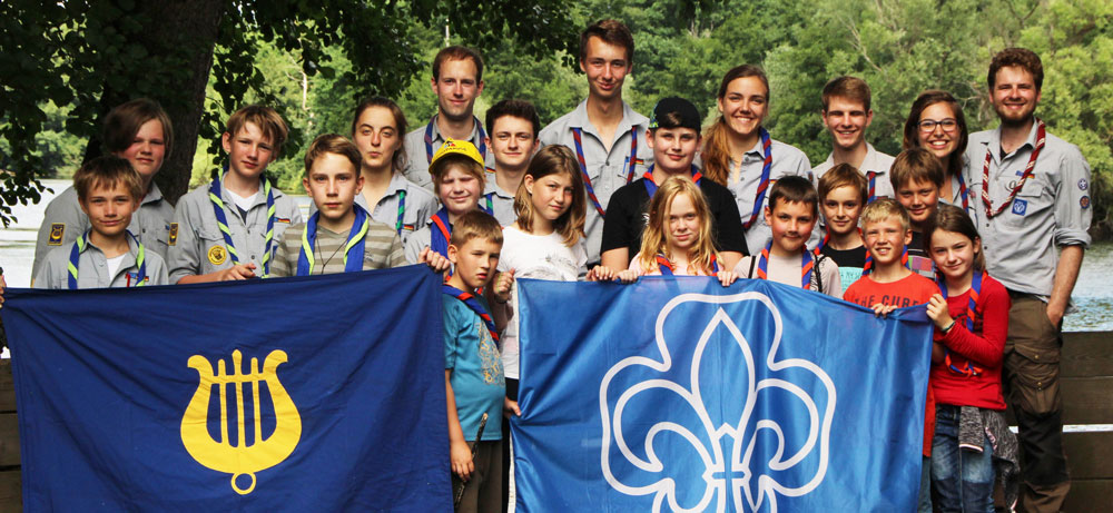 Pfadfinder aus Münster auf dem Sommerlager in Hameln